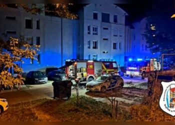 Lakástűz a lakótelepen