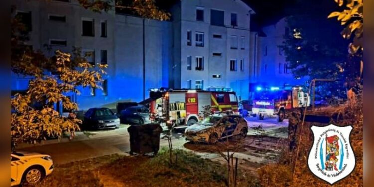 Lakástűz a lakótelepen