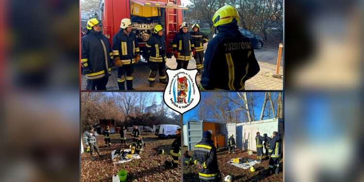 Az év első tűzoltó gyakorlata
