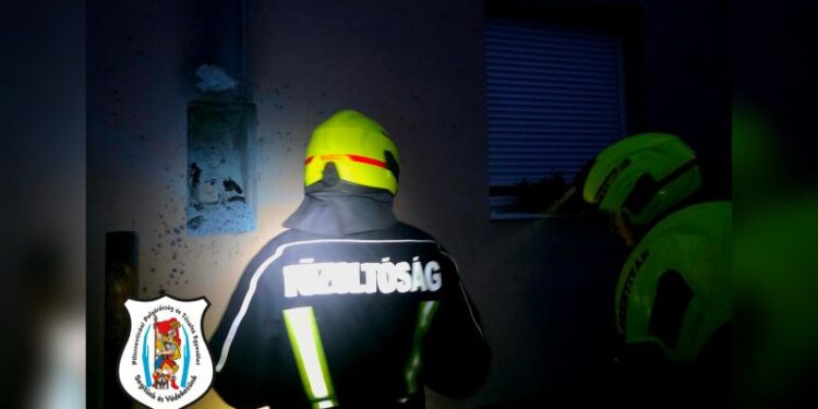 Villanyóratűz István aknán