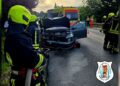 Motorral ütközött az e-Golf a 10-es úton